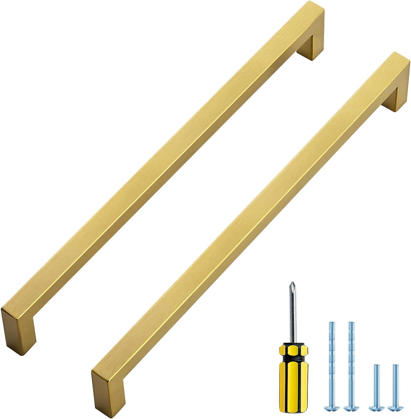 Ravinte 30 Pack 10 Inch Brushed Brass Cabinet Pulls for Kitchen