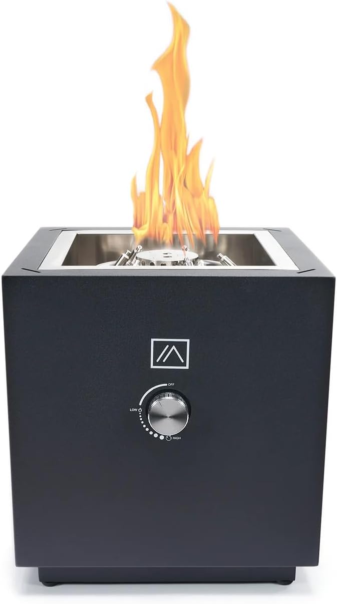 UKIAH Square Propane Fire Pit - Stylish Outdoor Heating