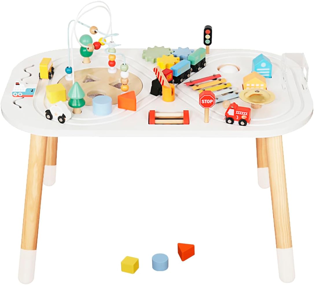 Baby Activity Cubes for Kids - Montessori Play Table for Toddlers