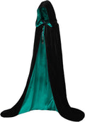 Velvet Cloak with Hood Women - Reversible Medieval Cloak