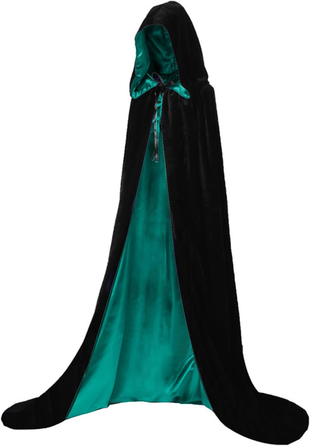 Velvet Cloak with Hood for Women - Elegant Reversible Design