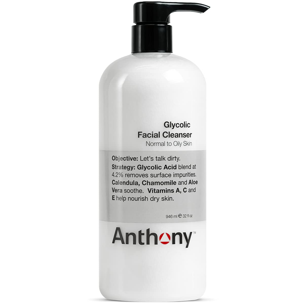 Anthony Glycolic Facial Cleanser for Men - Daily Exfoliating Wash