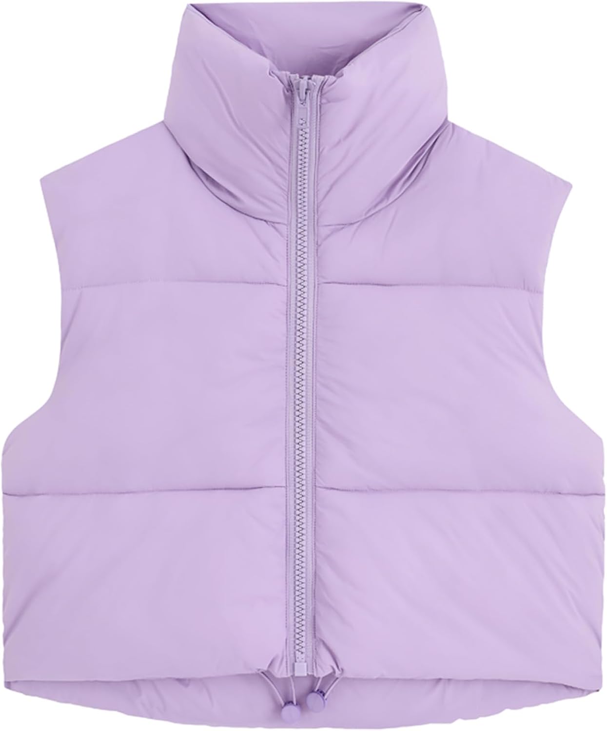 Fuinloth Women's Padded Vest: Stylish Lightweight Zip Crop Gilet