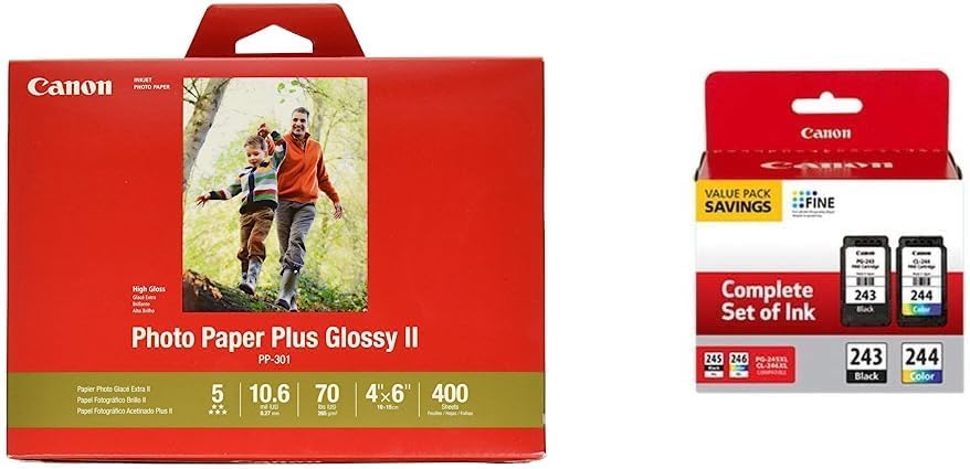 CanonInk Photo Paper Plus Glossy II & PG-243/CL-244 Ink Pack