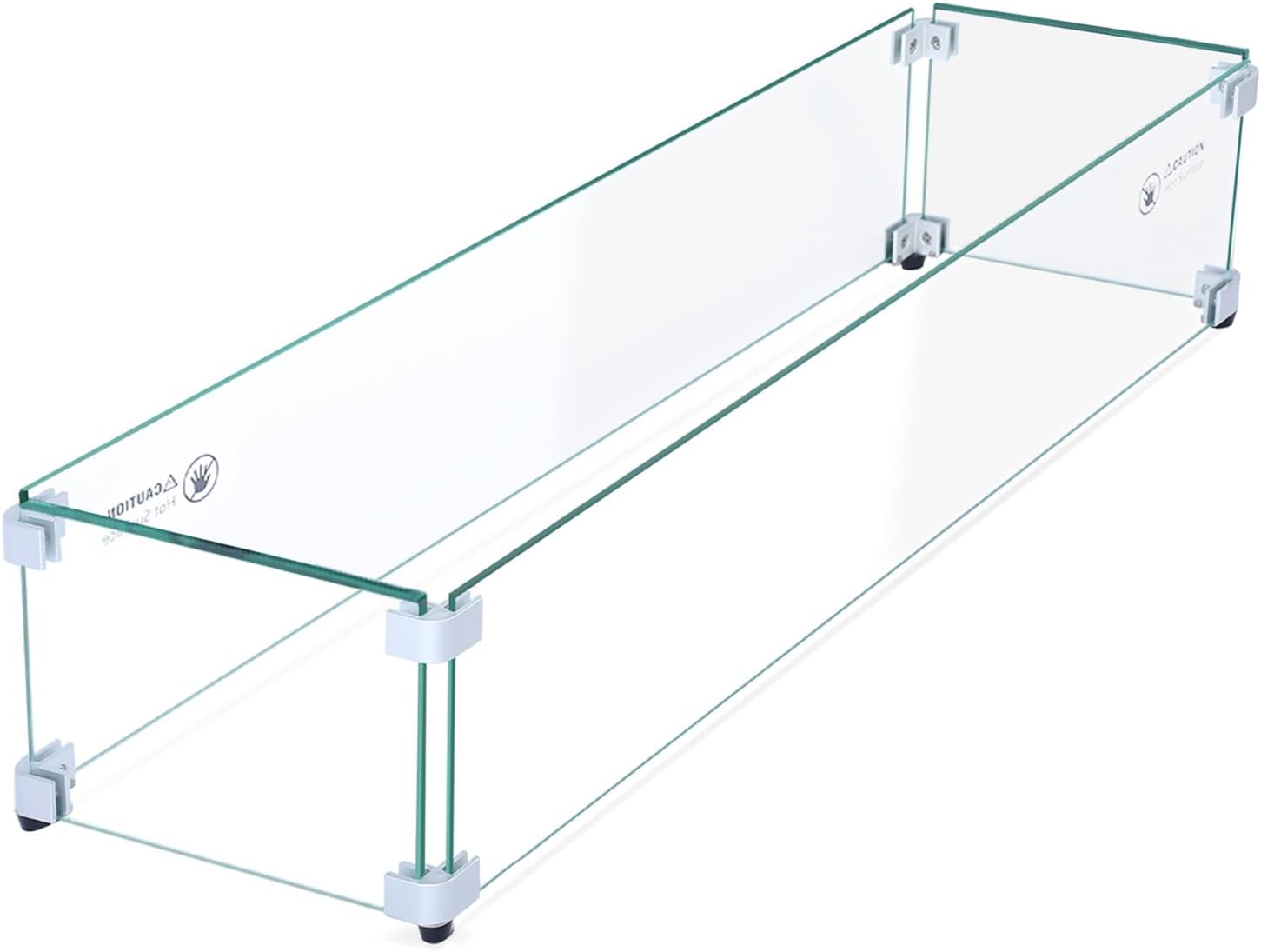 Apromise Fire Pit Wind Guard - Perfect Fit for Rectangular Tables