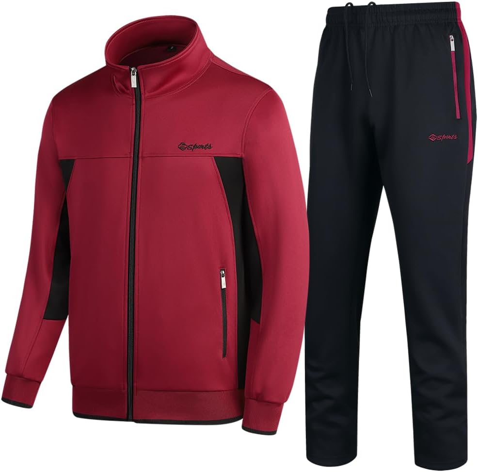 Men's Casual Athletic Tracksuit Set for Running and Training