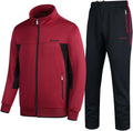 Men's Casual Athletic Tracksuit 2 Piece Full Zip Jacket and Pants