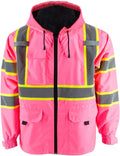 High Visibility Safety Jacket ANSI/ISEA Reflective Jacket Pocket