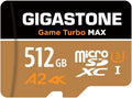 512GB Gigastone Micro SD Card: 5-Yrs Data Recovery, 4K Game Turbo MAX