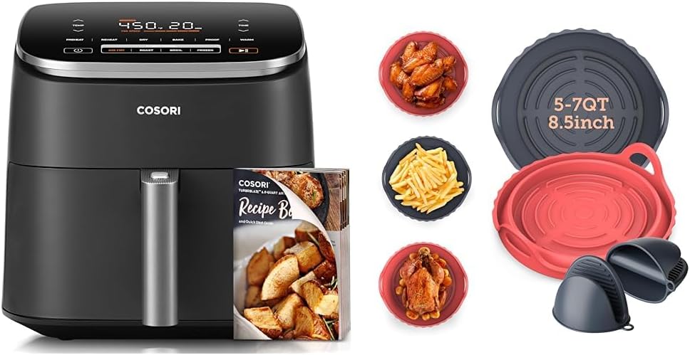 COSORI Air Fryer Bundle with Silicone Liners and Gloves Set