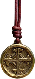 Serenity Prayer Men Necklace Medallion - Rustic Coin Pendant