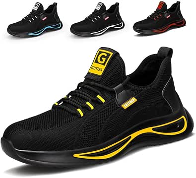 KGJIANDA Steel Toe Shoes for Men - Lightweight Safety Sneakers