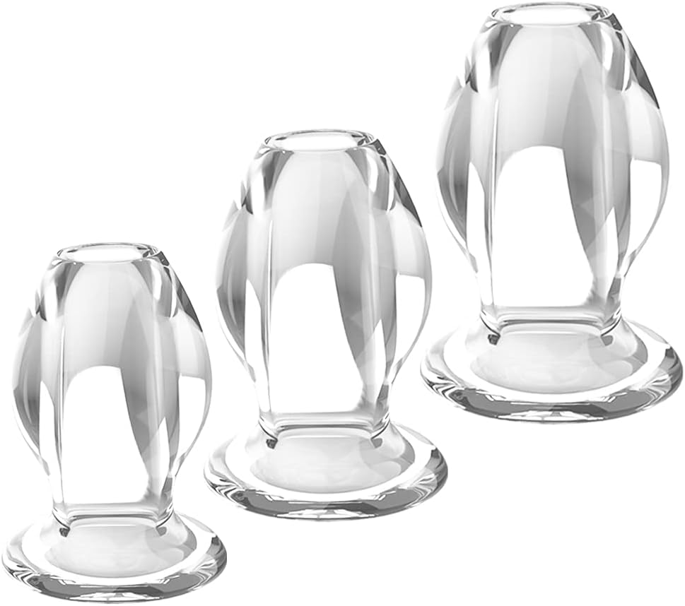 S-Hande Acrylic Glass Hollow Tunnel Butt Play Anal Plug Set