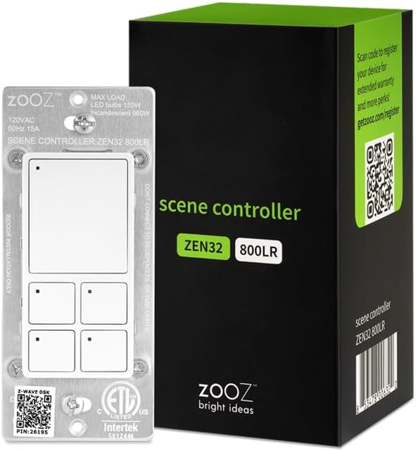 Zooz 800 Series Z-Wave Long Range Scene Controller ZEN32