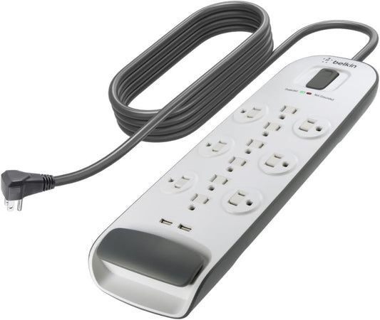 Belkin Surge Protector: 12 Outlets, 2 USB Ports, 6ft Cord