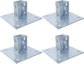 Skelang 4 Pcs Strut Post Base 6 x 6 in - Secure Single Strut Mount
