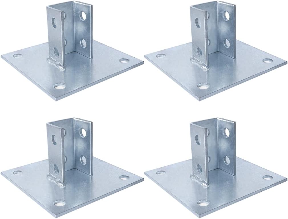 Skelang 4 Pcs Strut Post Base for 1-5/8 in Single Strut Channel