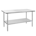 Hally Stainless Steel Prep & Work Table 30 x 60 in - Heavy Duty