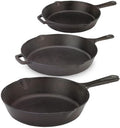 Mercer Culinary Pre-Seasoned Cast Iron Skillet Set for All Cooking