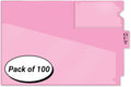 Center Tab Vinyl Outguides Letter Size Pink - Organized File Tracking