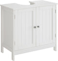 Pedestal Sink Storage Cabinet with U-Shape - Space Saving White