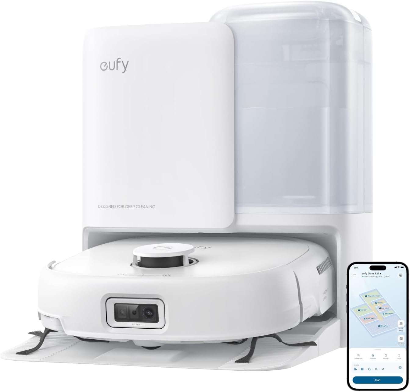 eufy Robot Vacuum E25 with HydroJet System for Deep Cleaning