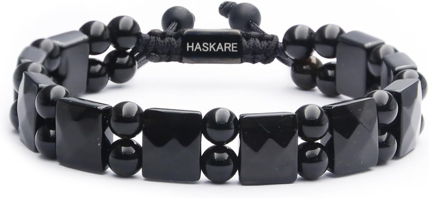 HASKARE Protection Healing Stone Bracelets for Men Unique