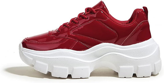 LUCKY STEP Women Chunky Platform Dad Sneakers for Casual Style