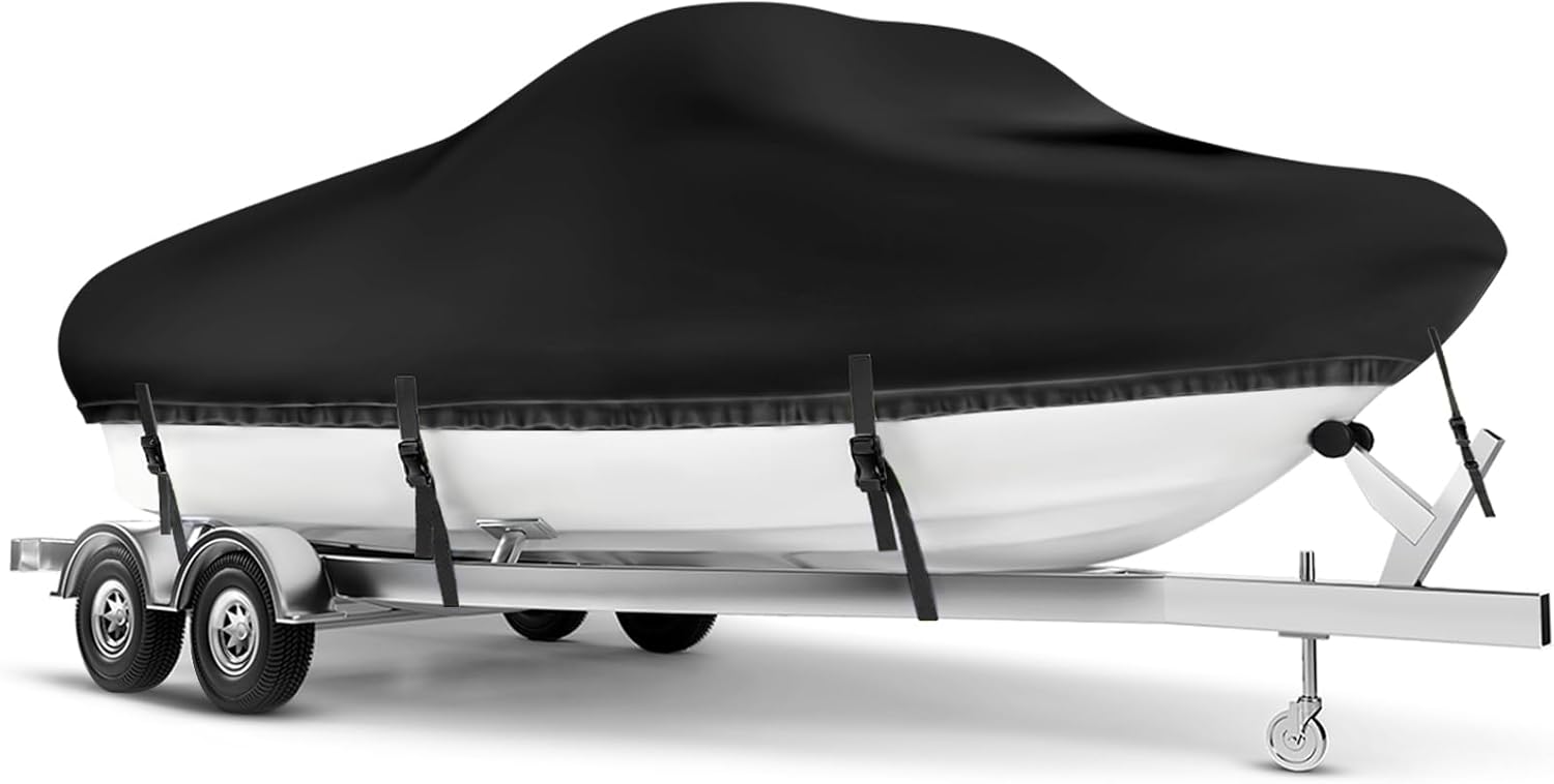 Waterproof 900D Heavy Duty Boat Cover for 20-22 ft Boats