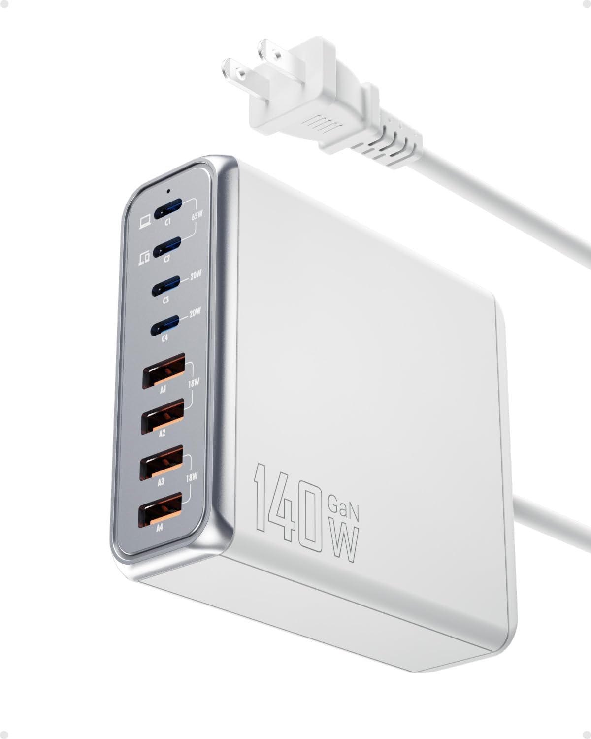 Portable 140W GaN Charger: Fast Charging Hub