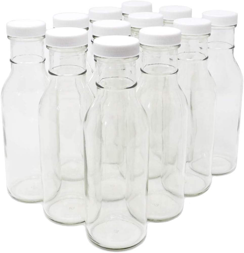 nicebottles Clear Glass Beverage Bottles - 48 Total Units