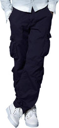 Match Men's Wild Cargo Pants Regular Fit - 8 Pockets, Cotton