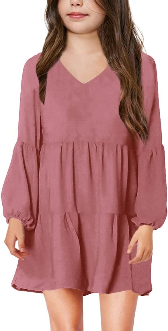 Imily Bela Girls Casual Tunic Dresses for School and Parties