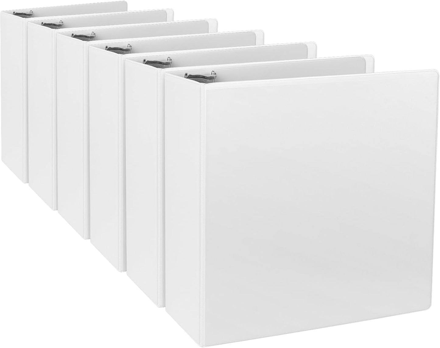 3 Inch 3 Ring Binder Set for Letter Size Paper, 6-Pack