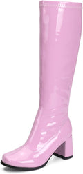 Women's Go Go Boots Over The Knee Block Heel Zipper Boot (Style ZQXF)