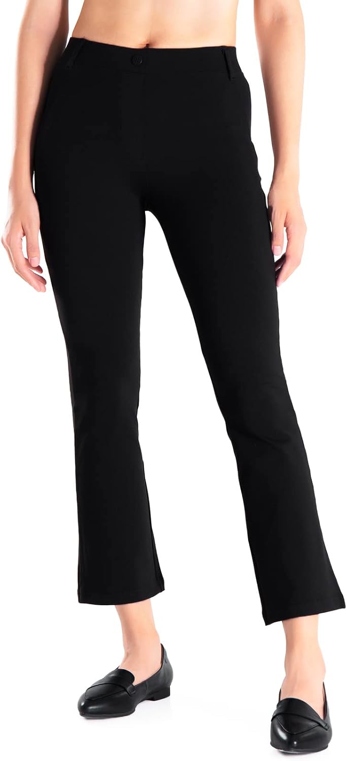 Yogipace Women's Flare Cropped Yoga Dress Pants for All Sizes