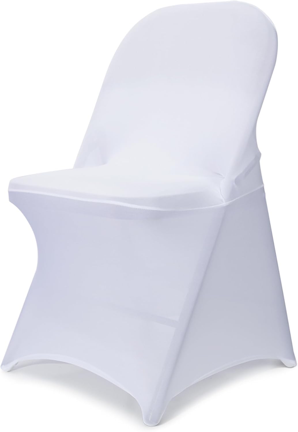 10PCS White Spandex Chair Covers - AZAMIA Stretch & Washable - Perfect for Celebrations