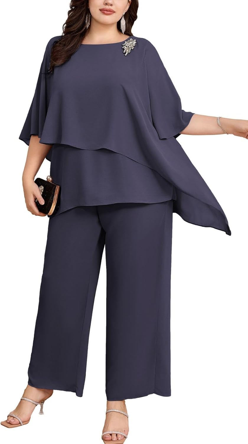Hanna Nikole Plus Size Mother of Bride Pant Suits Review