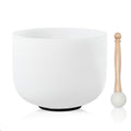 432Hz 8 in A Note Third-eye Chakra Frosted Quartz Singing Bowl - Tuned
