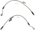 TRQ Front Performance Brake Hose Set Compatible with 1988-2000