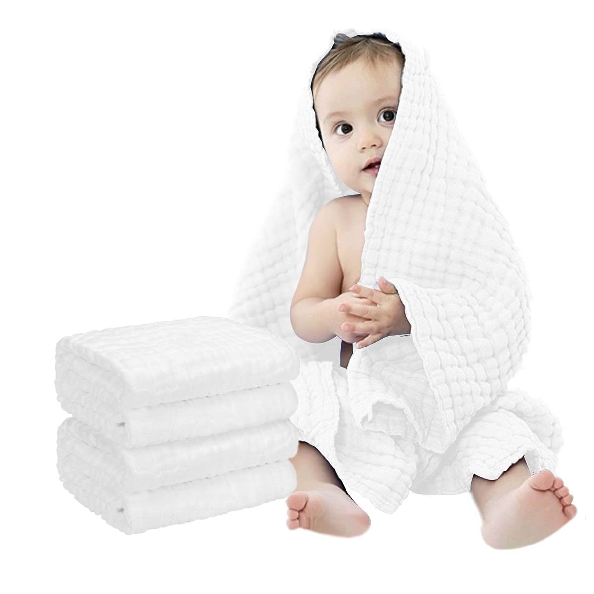 Super Soft Cotton Baby Towels - Gentle on Baby's Skin!
