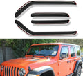 Tape-On Rain Guard 4-Piece Window Visors for 2018-2024 Jeep Wrangler