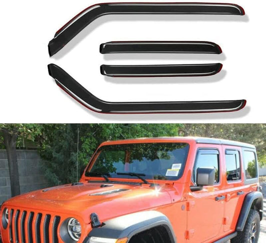 Tape-On Rain Guard for 2018-2024 Jeep Wrangler JL Unlimited