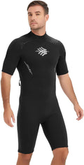 Wetsuits for Men 3mm Back Zipper Neoprene Shorty - Warm, Flexible Fit