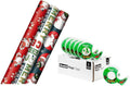 Christmas Wrapping Paper Rolls with Scotch Magic Tape - Retro Holiday
