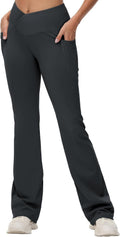 baleaf V Crossover Flare Leggings with Pockets (Style MQGH)