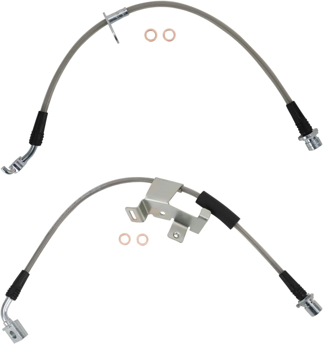 TRQ Rear Performance Brake Hose Set for Acura TSX & Honda Accord