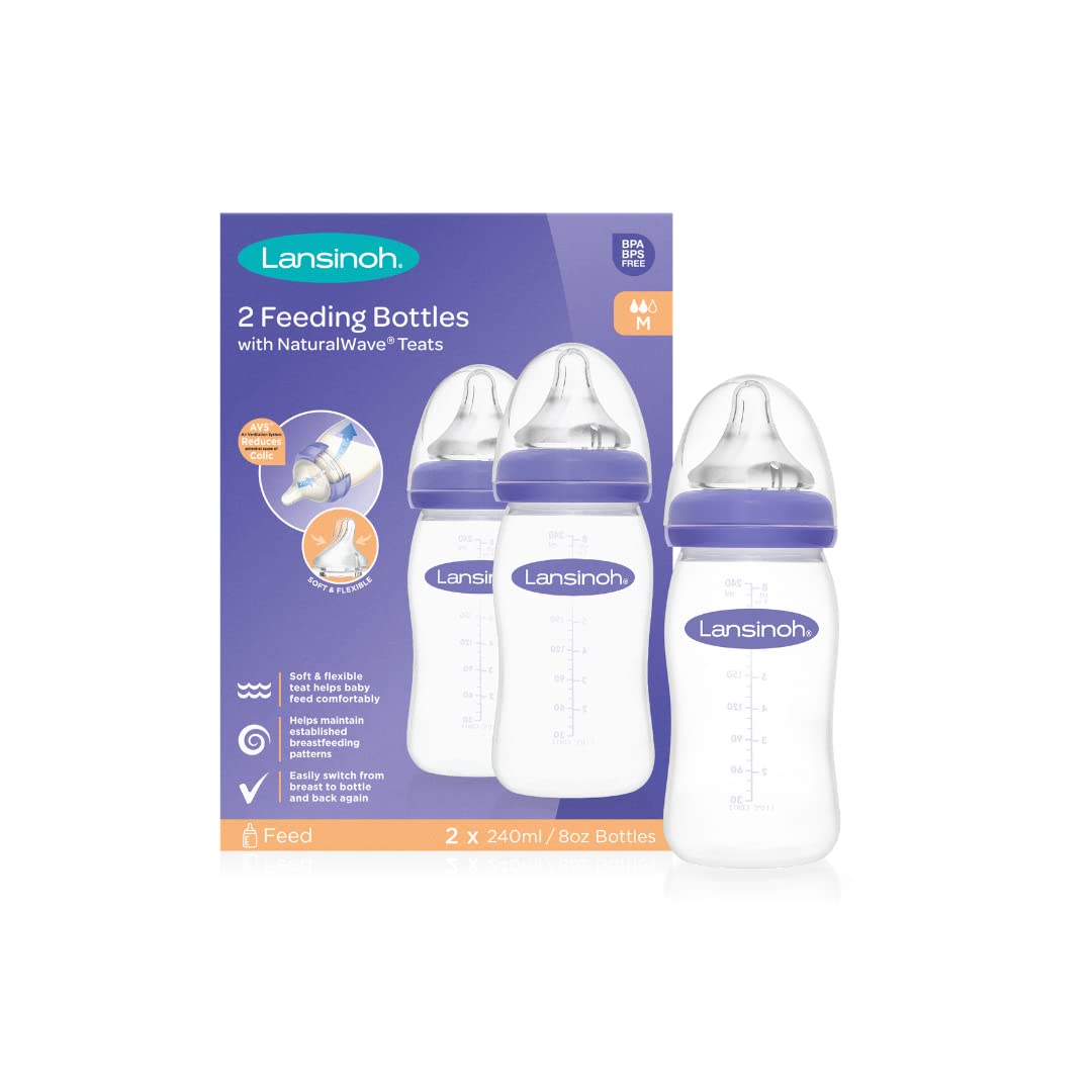 Lansinoh Momma Feeding Bottle with NaturalWave Teat for Babies