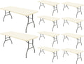 6 Foot Table Cover Fitted 10 Pack for Rectangle Tables - Waterproof