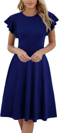 HELYO Women's Semi-Formal Ruffle Sleeves V-Back Fit